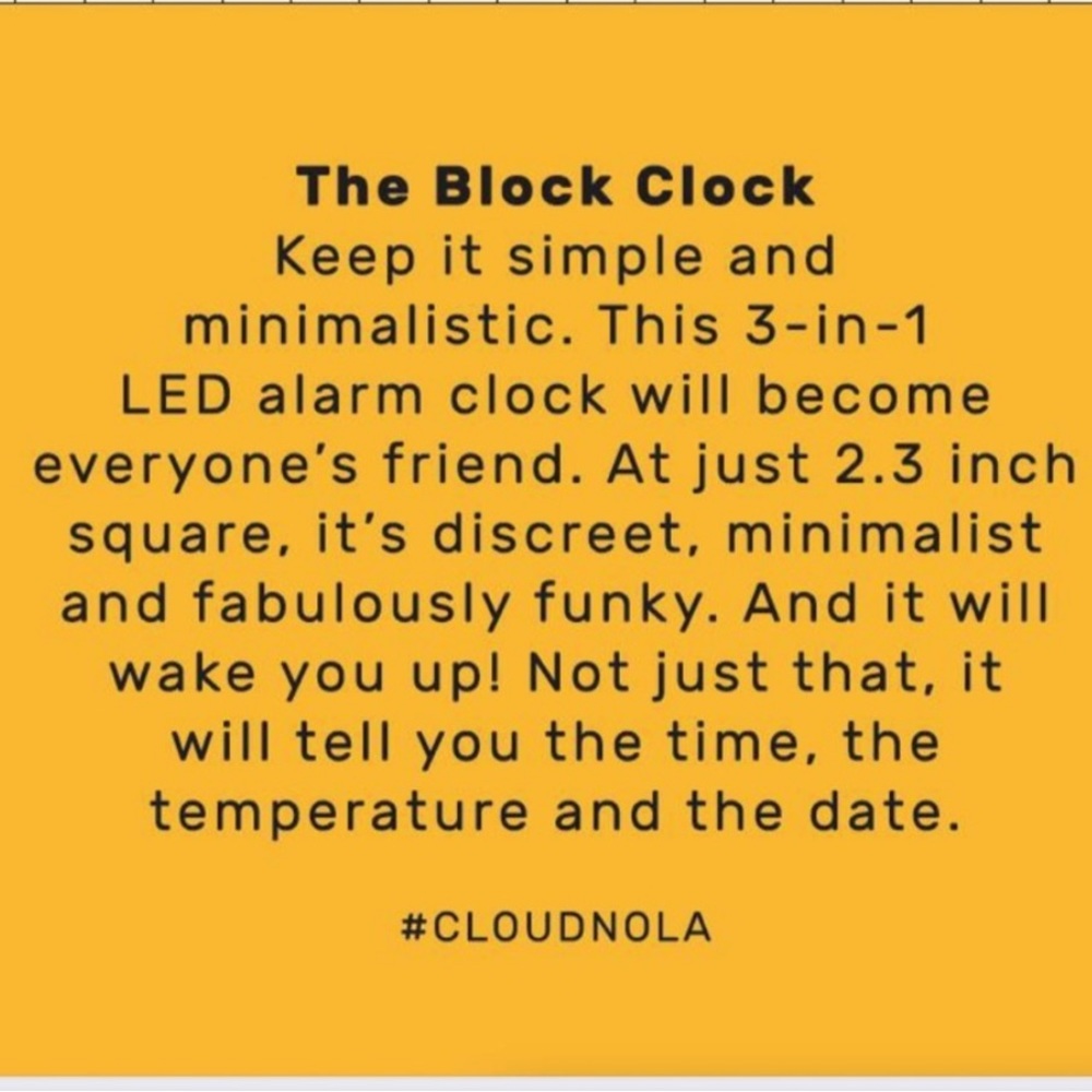 CLOUDNOLA Block Clock Marble - Picture 12 of 14
